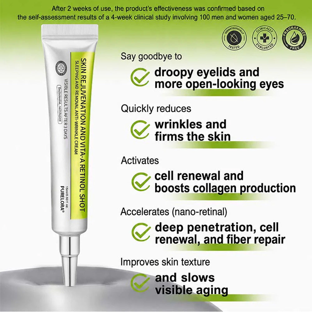 [🔥Last day 70% off] Purelora® Botox and Retinol Injection - Eraser for deep wrinkles, sagging cheeks and puffy eyes